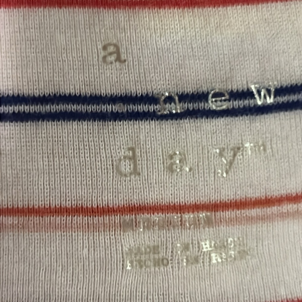 a new day red white blue striped sleeveless women’s shirt tank top casual medium - Picture 8 of 8